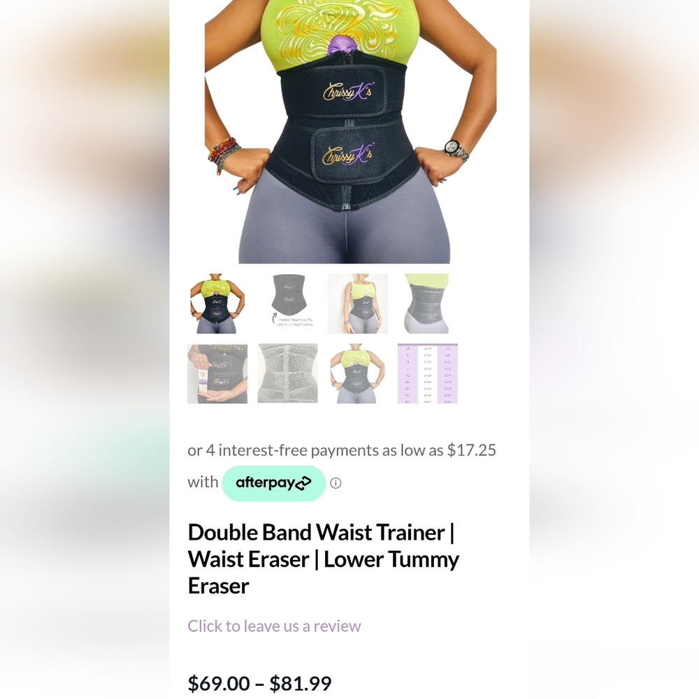 Chrissy K Double Band Waist Trainer | Waist Eraser | Lower Tummy Eraser